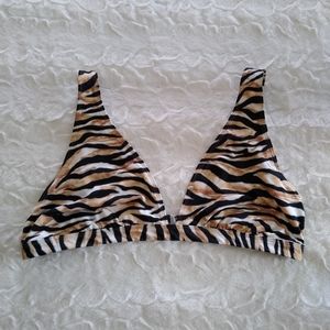 Tiger Print Bikini Top